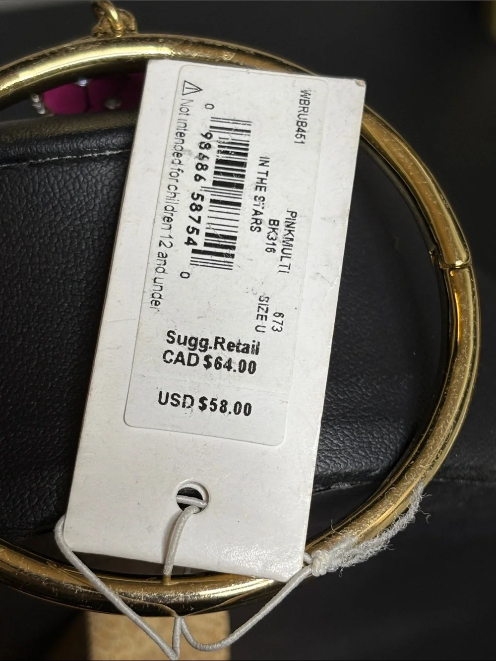 NWT Kate Spade Pink Libra Horoscope Sign Bangle Bracelet Hinged Birthday Gift - Picture 4 of 8